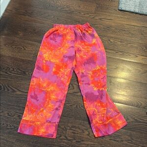 Vibrant Tie-Dye silk pant